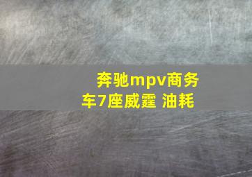 奔驰mpv商务车7座威霆 油耗